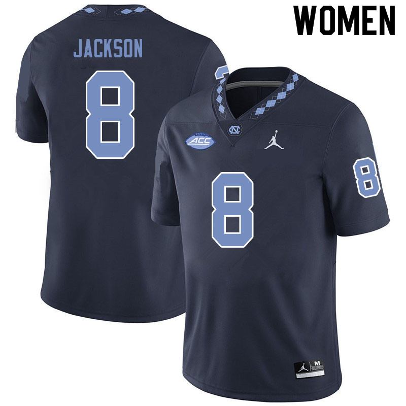 Jordan Brand Women #8 Khadry Jackson North Carolina Tar Heels College Football Jerseys Sale-Black